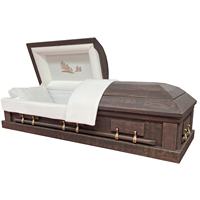 Ataúdes de Madera de Roble Macizo Directo de Fábrica - Ataúdes Funerarios Estilo Americano Personalizables - Precio al por Mayor