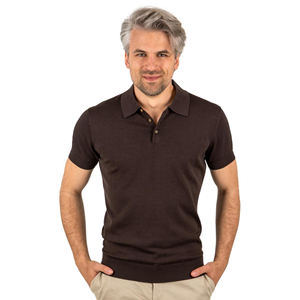 Factory Wholesale Custom logo Oem Odm <b>Sweater</b> Knit Polo Neck Short Sleeve Polo <b>Shirt</b> for Men - Product Image 1