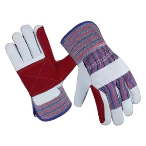 Gants industriels robustes en cuir de vachette pleine fleur, double paume renforcée, manchette de sécurité, 11 oz, certifiés CE, pour riggers canadiens - Product Image 2