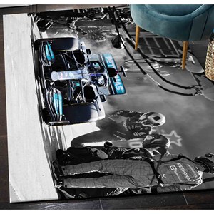 Alfombra de Lewis Hamilton F1: Mercedes Petronas Racing, Decoración para Cuarto de Hombre, Alfombra Suave No Tejida - Product Image 5