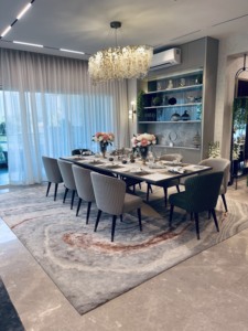 Lujosa alfombra de mezcla de lana y seda de Nueva Zelanda con mechones a mano de 12mm, alfombra grande de oración para puerta en relieve para la mejor experiencia - Product Image 5