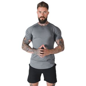 T-shirts de sport pour hommes en polyester/coton, logo personnalisé, respirants, écologiques, séchage rapide, coupe classique, vente en gros - Product Image 1