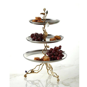 Acrylic & Metal Gold <b>Two</b> <b>Tier</b> <b>Cake</b> <b>Stand</b> - Product Image 5