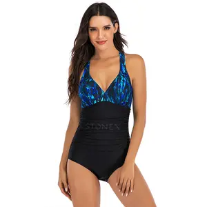 Maillot de bain une pièce pour femmes, fournisseur OEM, maillots de bain de créateurs, maillots de bain à jambe haute, femmes - Product Image 1