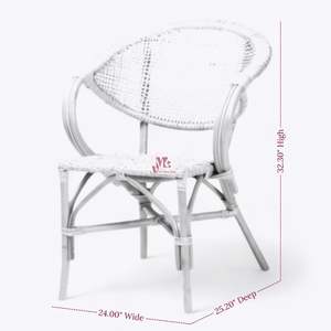 Silla de mimbre para comedor, sillón de ratán, silla Wishbone, silla de mimbre de comedor relajante sólida para muebles - Product Image 5