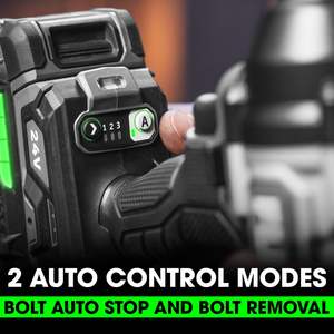 ชุดประแจบลัชเลสไร้สาย 24V ขนาด 1/2 นิ้ว แรงบิด 750 ฟุต-ปอนด์ แรงบิดปานกลาง พร้อมแบตเตอรี่ลิเธียมแบบเรียงซ้อน 3.5Ah เครื่องชาร์จเร็ว 160W 220V/20V - Product Image 3