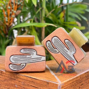 Trendy Customizable Western Handmade <b>Tooled</b> Engraved Leather Mini Claw <b>Hair</b> Clips Stylish Leather <b>Hair</b> <b>Accessories</b> for Women - Product Image 1