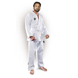 Traje de Karate, Conjunto Deportivo Cómodo de Poliéster Elástico, Seda y Algodón, Logotipo Bordado en la Parte Delantera, Personalizable OEM - Product Image 1