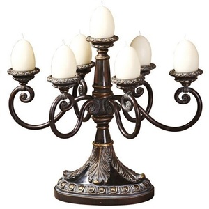 Portavelas Venta caliente Acabado brillante Portavelas de metal Soporte Decoración Portavelas votivo - Product Image 3