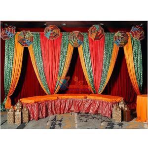 Nikah Stage Zari Work telón de fondo configuración ceremonia de boda musulmana Zari trabajo telón de fondo indio Zari trabajo telón de fondo para escenario de boda - Product Image 1