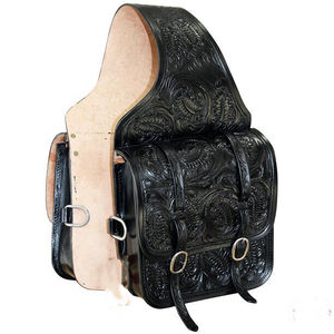 Leathertooled Bolsa de sillín de cuero tallada a mano Para Caballo occidental y motocicleta personalizada con el logotipo personalizado de ajuste SS - Product Image 1