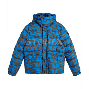 Custom Men's <b>Canvas</b> High Street Puffer <b>Jacket</b> Winter Warm Slim Fit Casual Shiny Hooded Outdoor - Product Image 1