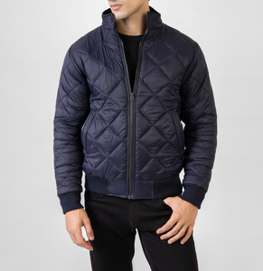 แจ็กเก็ตขนฟูสำหรับผู้ชายในฤดูหนาวพิมพ์ลาย3D พัฟปรับแต่งโลโก้ได้มีซิปปิดระบายอากาศกันลมกันน้ำ - Product Image 4