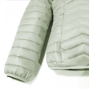 Chaqueta Acolchada Personalizada para Mujer, Manga Larga, Transpirable, Impermeable, Reversible, Lisa, Teñida, con Capucha, de Nailon, Precio al por Mayor - Product Image 4