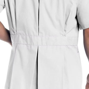 Manteau en coton de laboratoire blanc pour hôpital médecin infirmière uniforme blouse de laboratoire en gros multicolore demi-manches - Product Image 3
