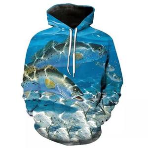 Vente en gros de chemises de pêche Upf50 avec logo personnalisé, sweat à capuche à manches longues avec protection solaire, ensembles de vêtements de pêche à capuche de qualité supérieure - Product Image 1