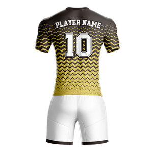 Uniforme de Fútbol Transpirable de Manga Corta Ligero de Alta Calidad al por Mayor para Uso en Exteriores de Verano 100% Poliéster - Product Image 3