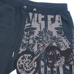 Shorts d'été décontractés pour hommes style urbain, imprimé personnalisé sur toute la surface, motif uni, polyester/coton, vente en gros - Product Image 3