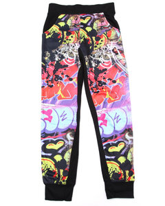 Joggers de algodón 100% de gran calidad personalizados con logotipo propio bordado Joggers magníficamente impresos - Product Image 3