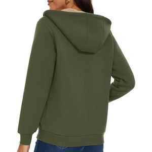 Vestes d'hiver en polaire Sherpa pour femmes Pull à capuche d'hiver à manches longues Vestes d'hiver en polaire Sherpa imprimées sur mesure pour femmes - Product Image 3