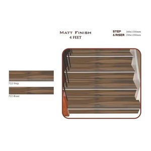 Vistaar Qualité d'exportation Finition sucre Marchepied Carreaux de rehaussement 1200x300mm 1200x200mm Porcelaine 11mm 4 pieds - Product Image 2