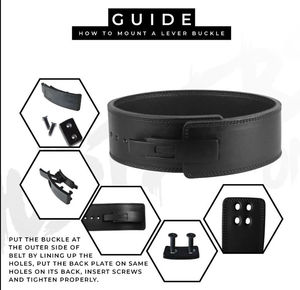 Cinturones de palanca de levantamiento de pesas para gimnasio, diseño personalizado al por mayor, hebilla de cuero genuino, función de levantamiento de pesas, logotipo de Fitness personalizable - Product Image 5