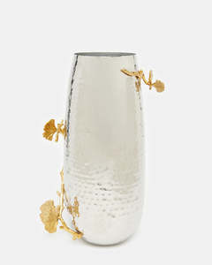 Vase à fleurs en métal en laiton fait à la main pour la décoration de la maison et des mariages, design côtier, résistant à la rouille, en vrac, fournisseur d'Inde - Product Image 1