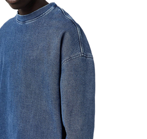 2026 venta al por mayor sudadera con logotipo personalizado sudadera en blanco sin capucha para hombres - Product Image 3