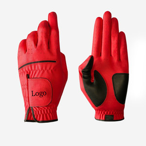 Guantes de golf de cuero de calidad superior para hombres y mujeres Diseño personalizado y logotipo de fabricación de color para piel de oveja deportiva - Product Image 1