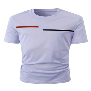 Camiseta de Verano para Hombre, Diseño Personalizado OEM, 100% Algodón Teñido, Estampado Sólido, Corte Regular, Manga Corta, Tejido Ecológico de Secado Rápido - Product Image 4
