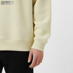 Haute qualité femmes col rond 100% coton polaire couleur unie à manches longues pas cher prix vêtements vêtements élégant sweat - Product Image 3