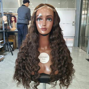 Cabello vietnamita crudo 5x5 Peluca de onda profunda Color marrón 22-30 pulgadas Peluca Cabello crudo virgen con proveedor mayorista - Product Image 1