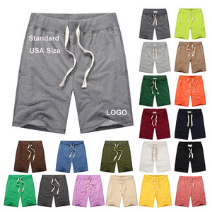 Short en éponge française 100% coton pour homme, jogging d'entraînement en plein air personnalisé, style décontracté avec motif solide - Product Image 3