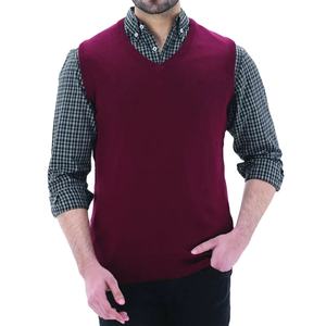 Cardigan d'hiver sans manches pour homme personnalisé, en acrylique respirant, épais, tricoté - Product Image 3
