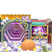 Équipement de centre de divertissement familial, aire de jeux intérieure personnalisée, piscine à balles, toboggan arc-en-ciel, zone de jeu de rôle, solution clé en main pour les centres commerciaux