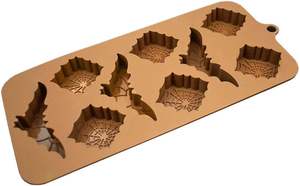 Halloween chauve-souris Silicone chocolat moule <span class=keywords><strong>Vampire</strong></span> <span class=keywords><strong>dents</strong></span> gâteau bonbons glace fabrication crâne os savon bougie moule fête décor cadeaux - Product Image 3