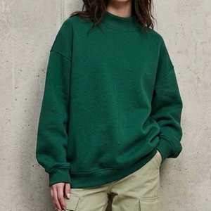 Women's Casual Wear Long-Sleeved Pullover Drop Shoulder <b>Mock</b> <b>Neck</b> Sweatshirt Fleece <b>Top</b> Eco-Friendly Customized Printing Front - Product Image 2