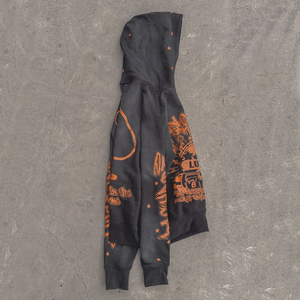 ชุดวอร์มผ้าคอตตอนสไตล์ฮิปฮอปผ่าหน้าบานสำหรับ100% ปักลาย/ปักลายแบบติดโลโก้ได้ตามต้องการ - Product Image 3