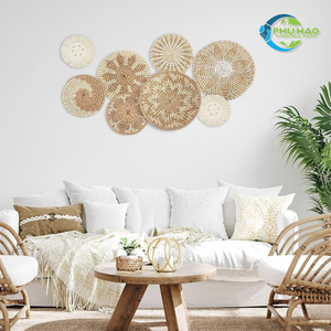 ¡El más vendido! Cesta colgante de pared tejida a mano sostenible vietnamita, decoración perfecta para decoración moderna Bohemia para el hogar, precio asequible - Product Image 6