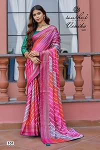 Venika Chiffon brasso Foil ตลาด Saree ในอินเดีย - Product Image 6