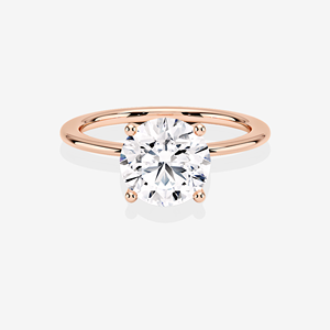 Bague de fiançailles solitaire de Provence avec diamant Moissanite taille ronde en argent sterling redimensionnable - Product Image 2