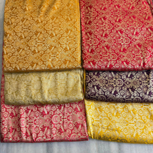 Premium Jacquard Silk Cotton Fabric High Quality Luxurious Textile <b>for</b> Garments Upholstery Crafting Wholesale Custom Orders - Product Image 1