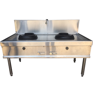 Alta calidad 2 quemadores Gas Wok Range 304 Acero inoxidable 1,0mm Espesor 1 año de garantía - Product Image 1