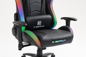 RGB ánh sáng nhiều màu thay đổi ghế trò chơi với điều khiển từ xa của ghế thể thao điện tử - Product Image 5