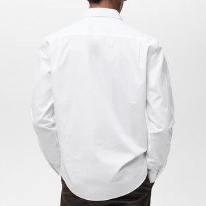 Camisa informal de verano para hombre, color blanco, personalizable, 100% algodón, tela de popelina, ajuste Regular, antiarrugas, estampado transpirable - Product Image 6