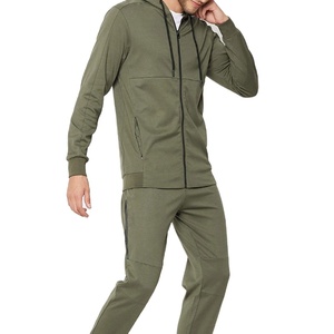 Sweat-shirts à capuche ajustables en coton 100% respirant, couleur unie, coupe classique, fermeture éclair intégrale, cordon de serrage, service OEM - Product Image 1