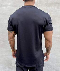Camisetas de hombre de alta calidad ajustadas cómodas de secado rápido de manga corta informales con logotipo personalizado de colores mezclados para hombre - Product Image 5