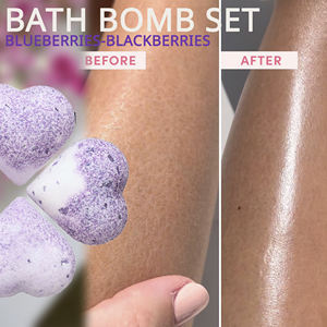 Collection Florale Premium : Coffret de Bombes de Bain Naturelles Artisanales Effervescentes au Parfum de Myrtille, Huile Essentielle, Aromathérapie Relaxante, Cadeau Spa - Product Image 3
