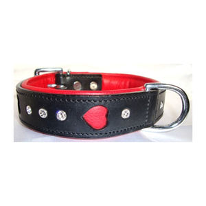 Collier de chien de luxe d'origine indienne 100% en cuir véritable motif Animal Rivet décoration durable personnalisable rembourré en vrac - Product Image 1