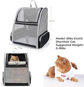 Hot Customised Collapsible <b>Travel</b> Puppy Durable 30-40L Canvas Pet Carrier <b>Bags</b> Transparent Foldable Outdoor <b>Dog</b> Cat Backpack <b>Bag</b> - Product Image 5